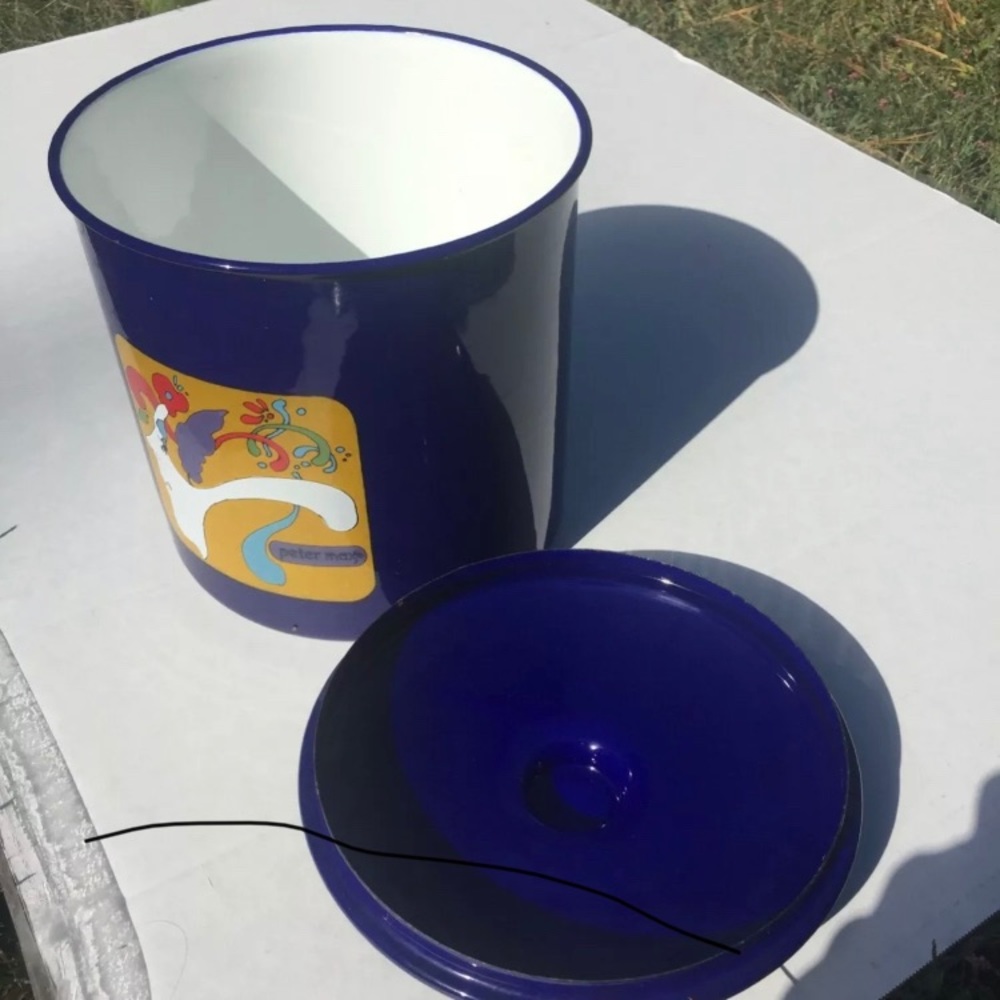 PETER MAX KITCHEN‎ CANISTER RARE 1970 ENAMEL Rare